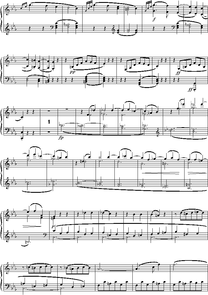 -  6 -L. van Beethoven, Opus 10, Nr. 1