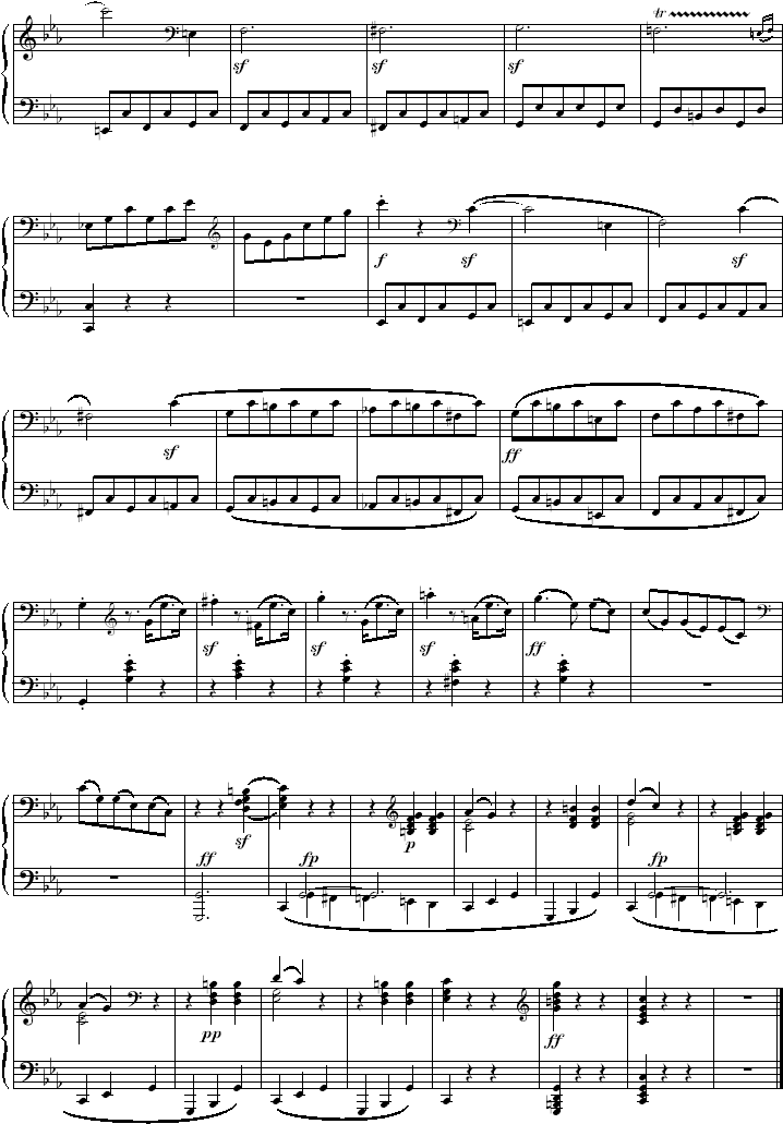 -  8 -L. van Beethoven, Opus 10, Nr. 1