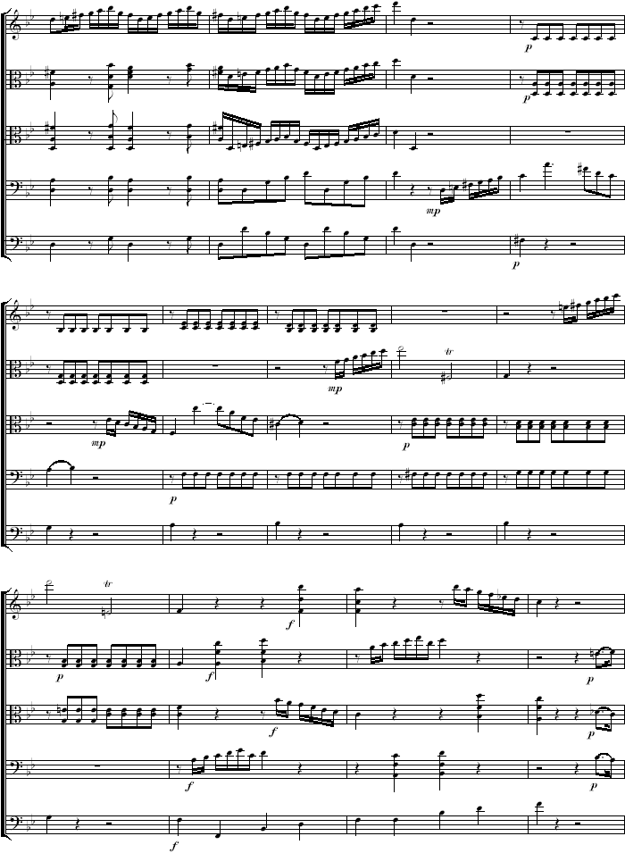 Johann Eybler: Quintett B-durSeite 9